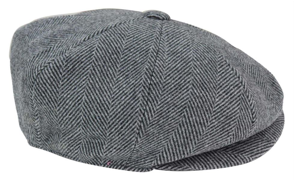 TruClothing Mens Peaky Blinders Tweed Gatsby Flat Baker Hat With Razor Blade