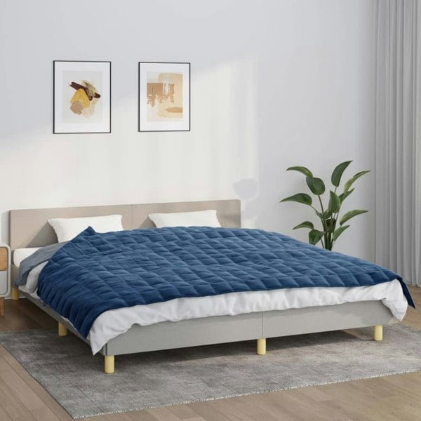 Berkfield Weighted Blanket Blue 155x220 cm 11 kg Fabric