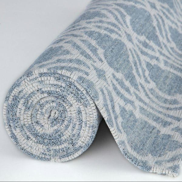 Machine Washable Flat-weave Moroccan Rug Blue