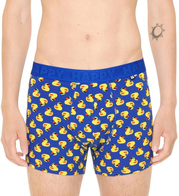 Happy Socks Rubber Ducks Boxer Trunk, Blue
