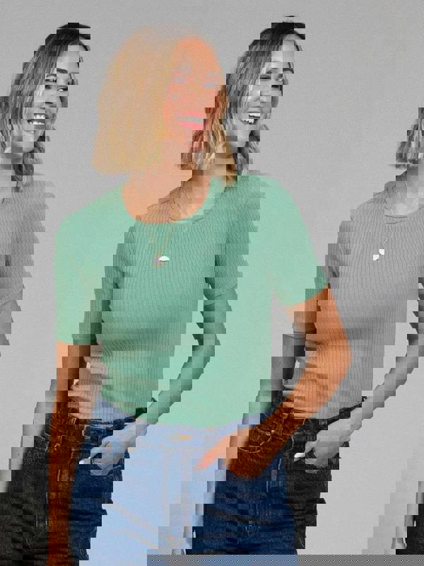 Kite Womens Organic Portesham Ribbed T-Shirt Sage