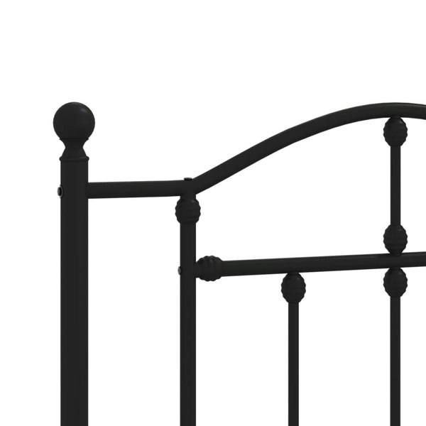 Berkfield Metal Headboard Black 107 cm