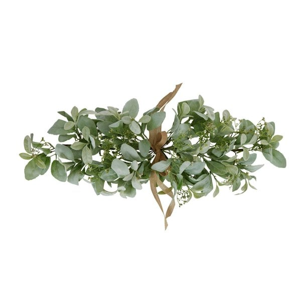 Hill Interiors Lambs Ear & Wax Flower Winter Artificial Flower - Green