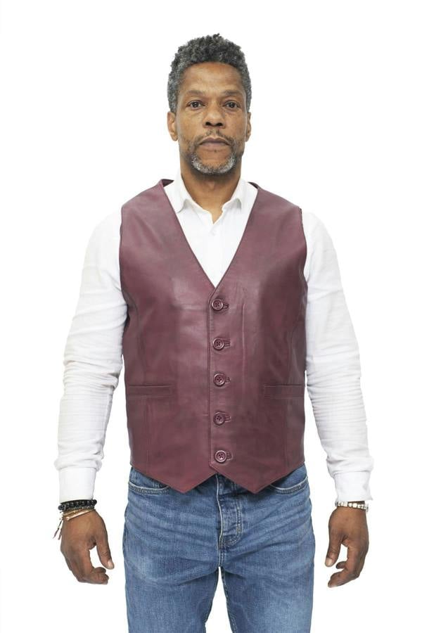 Infinity Leather Mens Classic Leather Waistcoat-Chester