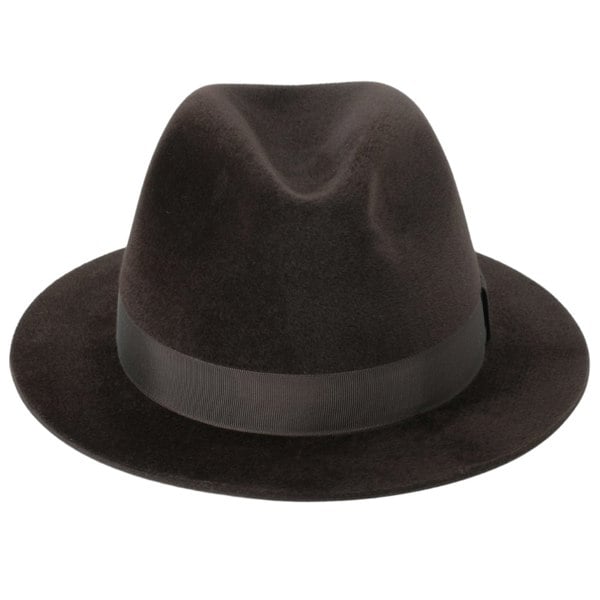 Gamble & Gunn Tawton Fur Felt Fedora - Dark Brown