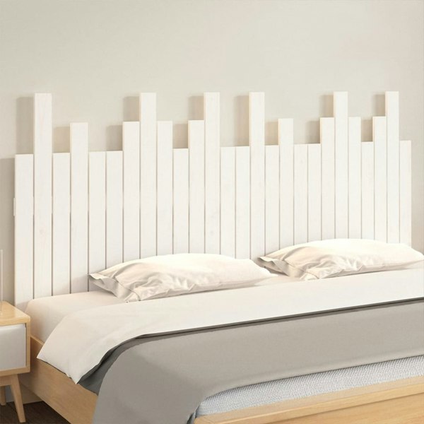 Berkfield Wall Headboard White 166x3x80 cm Solid Wood Pine
