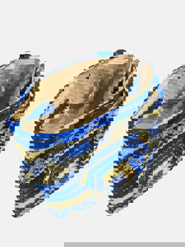 Berber Leather The Nador Large Expandable Fabric Tote in Blue