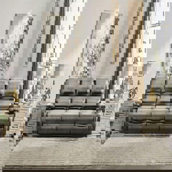 Comfy Living Milan Reclining Luxury Faux Leather Sofa Set - Indulge in the Ultimate Comfort and Style for Your Living Room