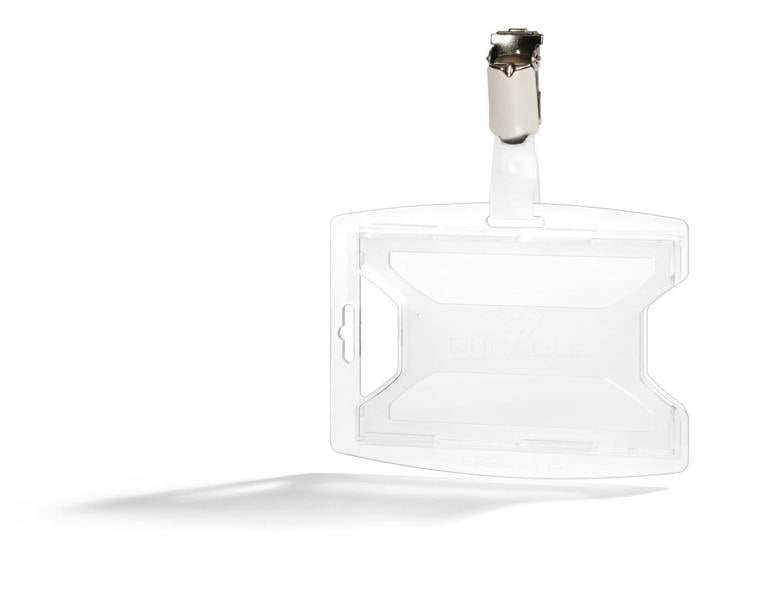 Durable reXycle 2 Card Security Pass ID Badge Holders with Clip | 25 Pack