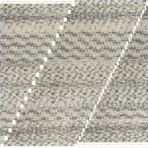 Shaggy Rug Ivory-Grey colours non-shedding, pet-friendly.