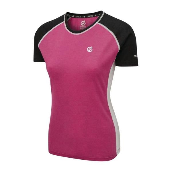 Dare 2B Womens/Ladies Fixate T-Shirt - Pink/Black Print - 