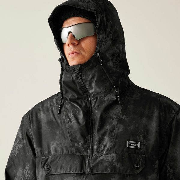 Dare 2B Mens Freeride II Distressed Overhead Ski Jacket - Iron Gate