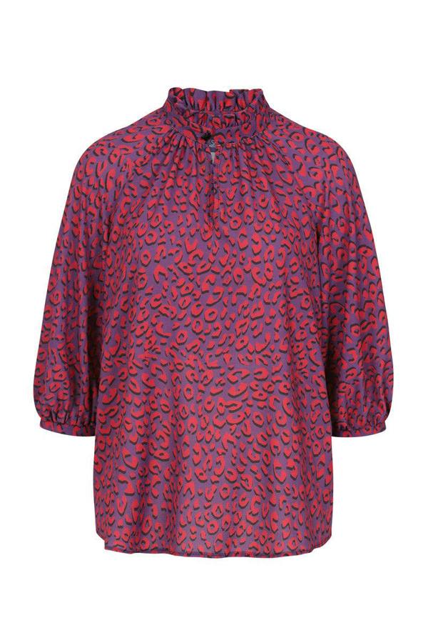 HotSquash Balloon-Sleeved Top with High Collar