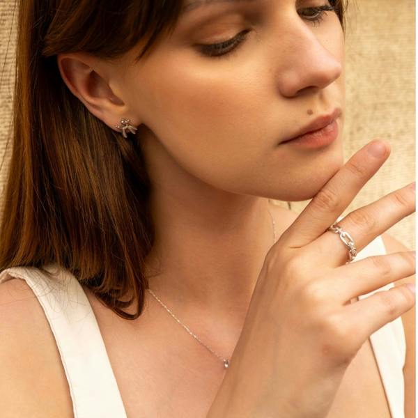 Spero London Balloon Dog Poodle Stud Earring Sterling Silver