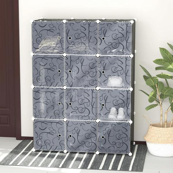 HOMCOM DIY Wardrobe Portable Interlocking Plastic