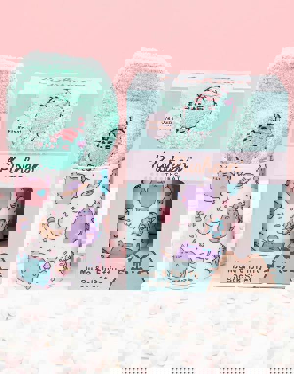 Pusheen Womens Green Multi Character Mug and Sock Gift Set (One Size)