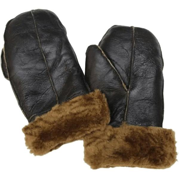 Unisex Sheepskin Shearling Leather Thermal Gloves - Ginger - Infinity Leather - 4