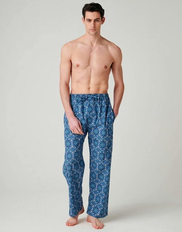 British Boxers Men's Crisp Cotton Pyjama Trousers – Marrakesh Paisley