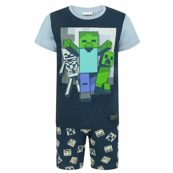 Minecraft Boys Undead Short Pyjama Set - Navy