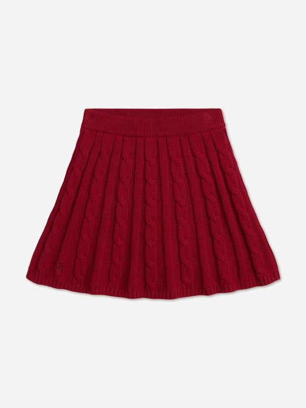 Ralph Lauren Kids Ralph Lauren Girls Cable Knit Skirt in Red