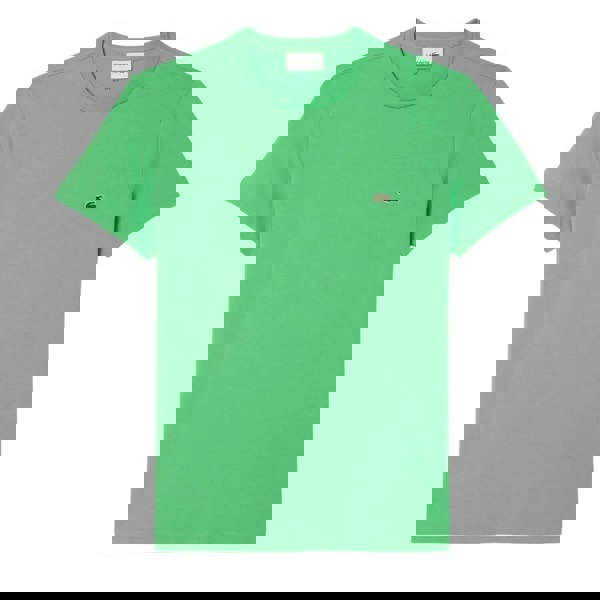 Lacoste Mens Pima Monochrome Cotton Jersey Crew Neck T-Shirt - Mint