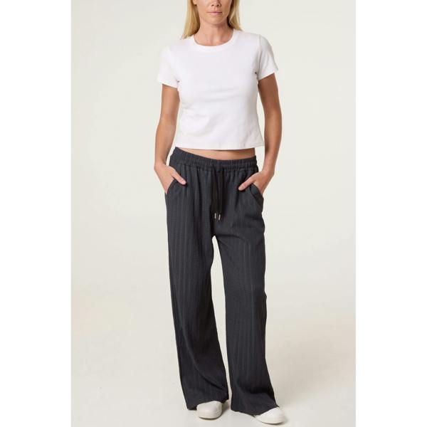 Blue Vanilla Striped Pull-on Trousers