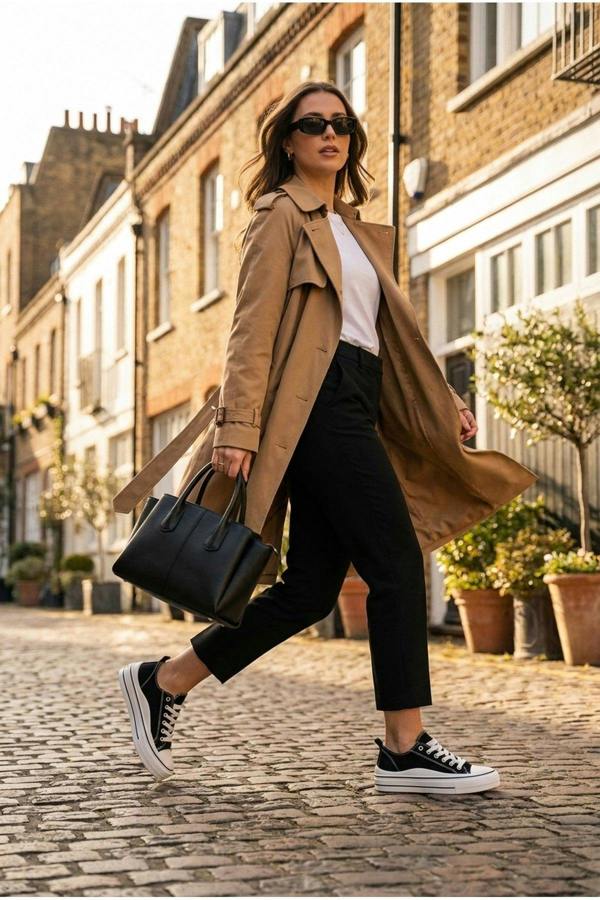 Saoirse Low Top Canvas Trainers - Black