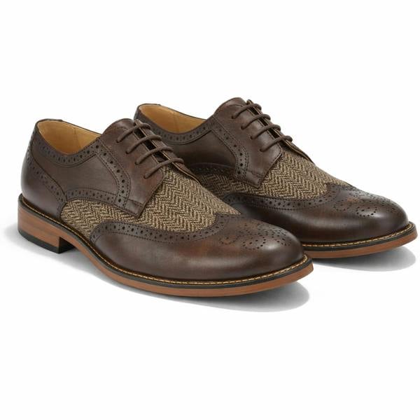 Goor M410 Brogue Shoes in Dark Brown