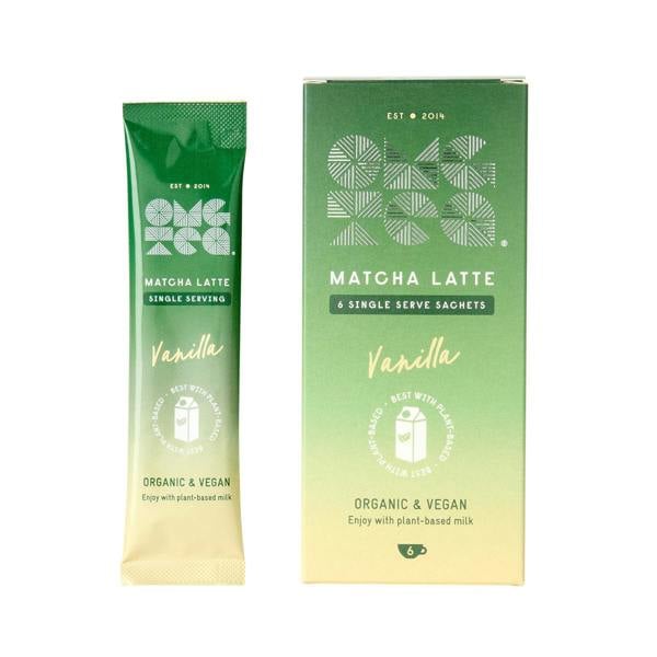 OMGTea Vanilla Matcha Latte Sachet and Box