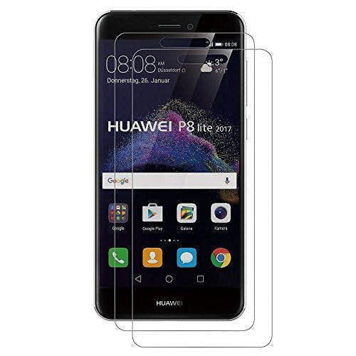 Huawei P8 LITE 2017 Screen Protectors, Tempered Glass Protective Films Invisible Transparent Clear Protection Display Shield for Huawei P8 LITE 2017