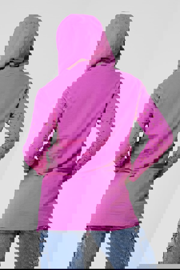 ENORSIA Women Longline Zip Front Hoodie