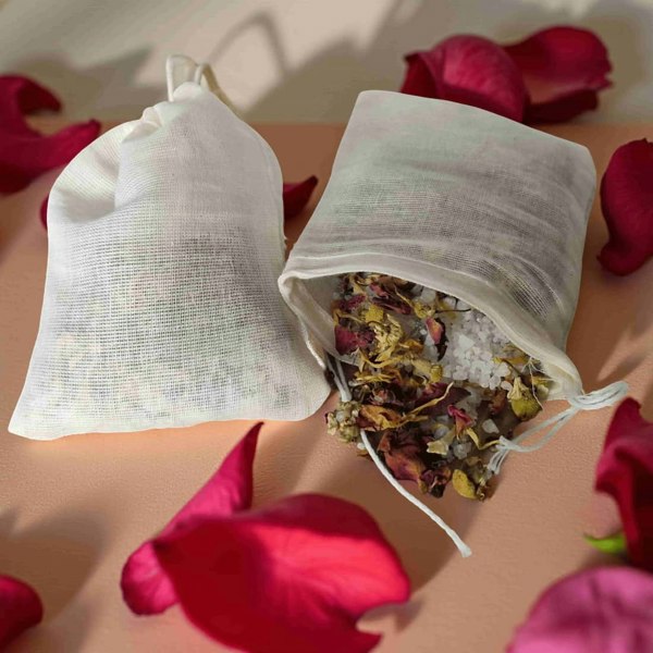Botanical Bath Tea Bag with Rose & Lavender