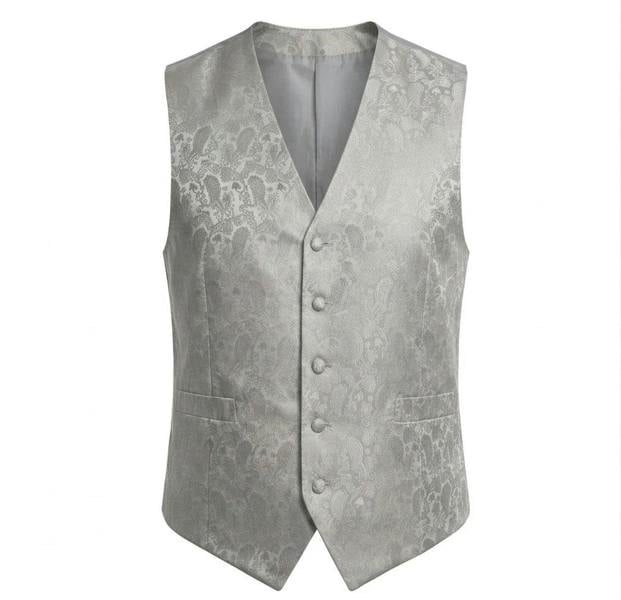 TruClothing Men's Paisley Floral 3 Piece Bow Tie Hankie Waistcoat Set