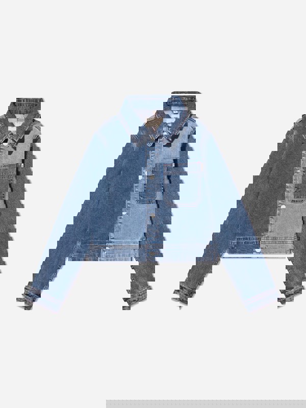 DL1961 Girls Manning Blocked Jacket in Blue