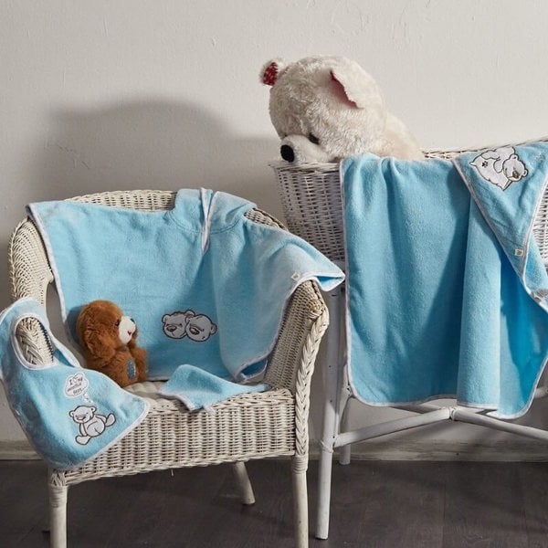 Organic cotton baby poncho set