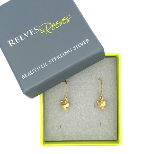 Reeves & Reeves Gold Wren Earrings