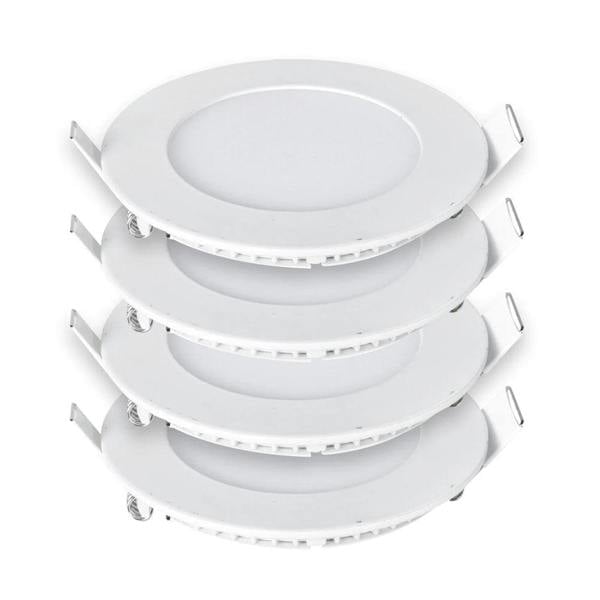 ENER-J 24W Recessed Round LED Mini Panel 280mm Diameter | Pack of 4 - 6000K