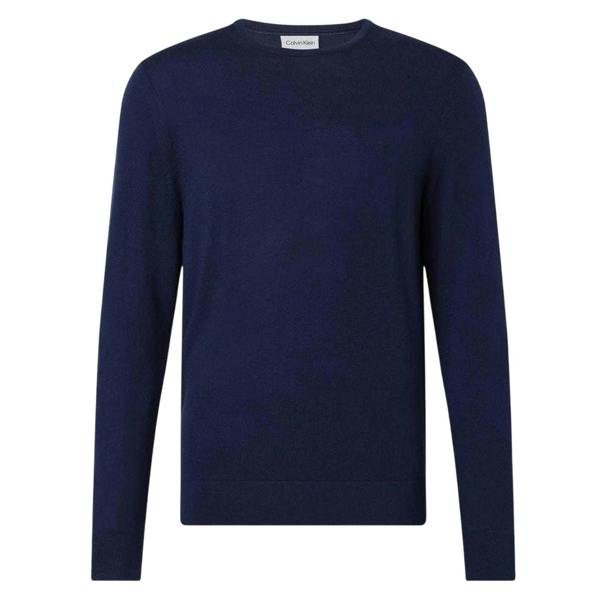 Calvin Klein Mens Merino Wool Regular Jumper - Navy - 