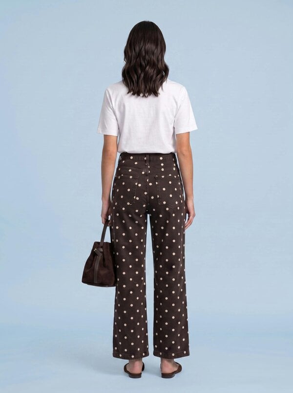 Urban Bliss Spot Wide Leg Jean Choclate