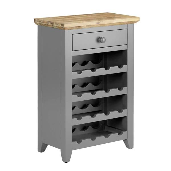 Statement Furniture Florence Wine Rack with Drawer Wooden 16 Wine Bottle Storage Assembled