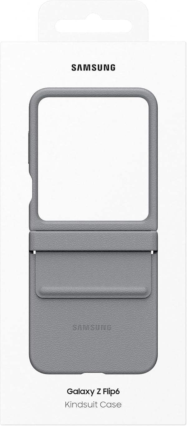 Samsung Galaxy Z Flip 6 Faux Leather/Kindsuit Case Grey - EF-VF741PJEGWW