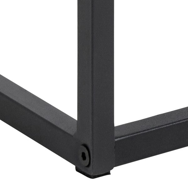 Furniture To Go Randolf Bedside Table in Black with Smoked Glass