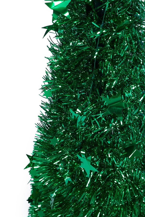 Living and Home Collapsible 1.2M Adjustable Tinsel Christmas Tree with Base