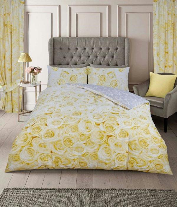 Smart Living Bellerose Duvet Cover and Pillowcase Set - Ochre