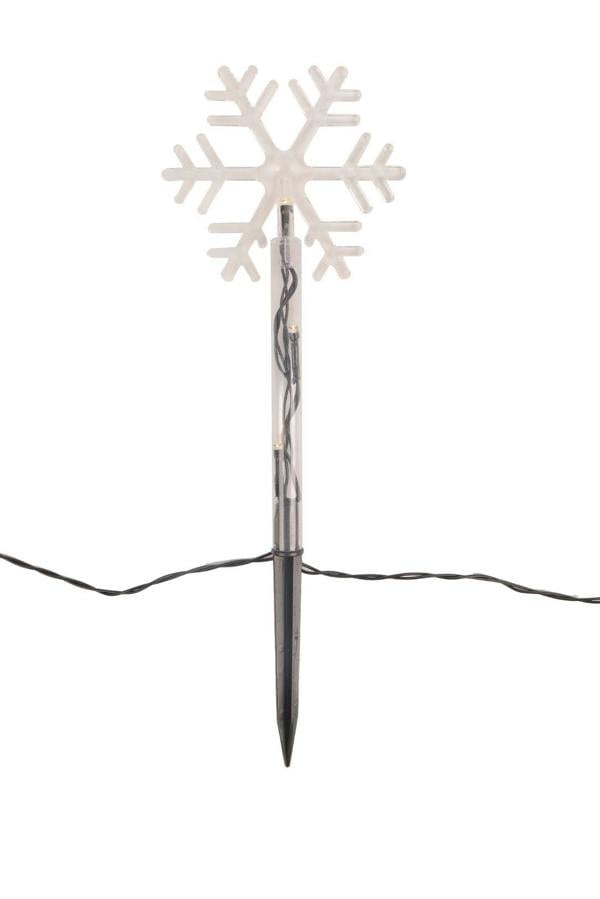 Groundlevel Set of 8 Garden LED Snowflake Lights