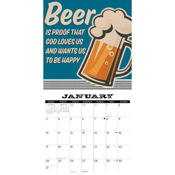 Beer Through The Years Calendar 2027, Wall Calendars, Month To View, Lifestyle, Gift