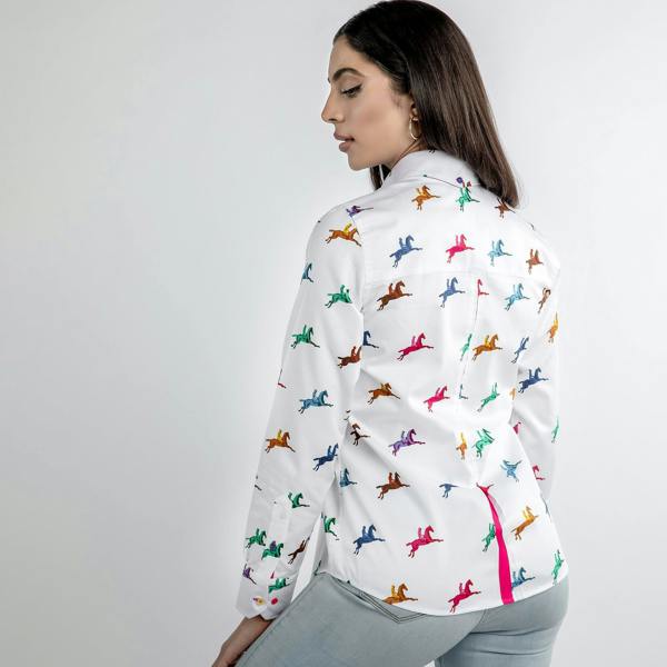 HORSE AND RIDER  WOMENS  PRINT SHIRT - Premium Men's Patterned Shirt by Claudio Lugli | Bold Design, Tailored Fit, Best Printed Shirts
