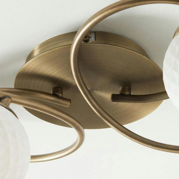 Pagazzi Lighting Jaymie 6-Light Antique Brass Semi-Flush Ceiling Light