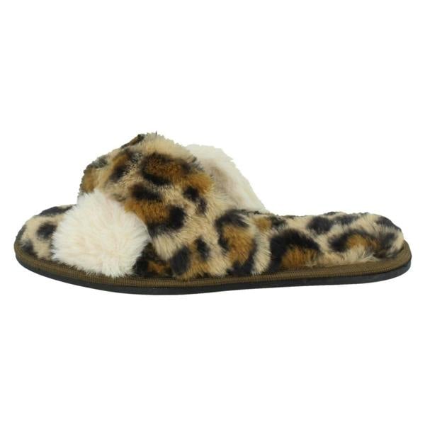 Spot On Ladies Spot On Fluffy Mule Slippers X2122