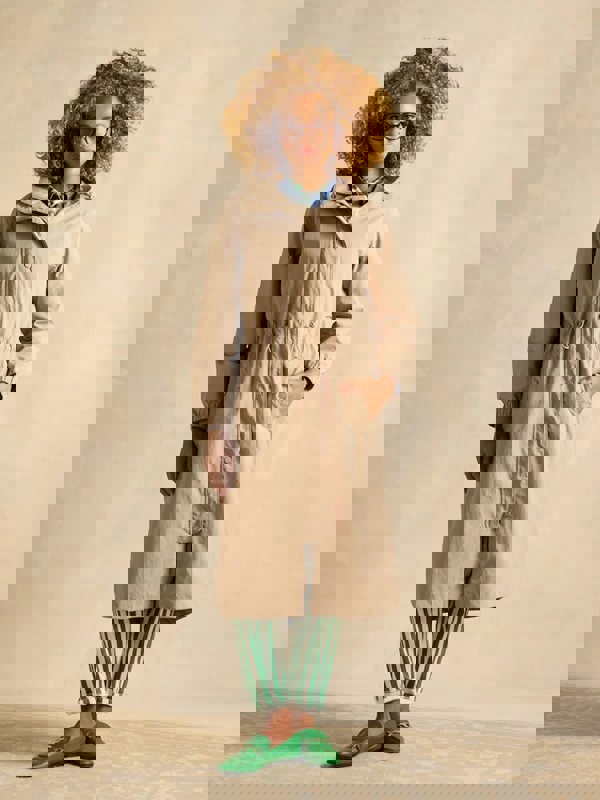 Joules HENSLEY Womens Longline Coat Tan Brown